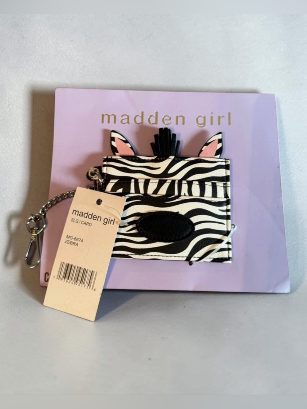 MADDEN GIRL ZEBRA CARD CASE – NEW WITH TAGS